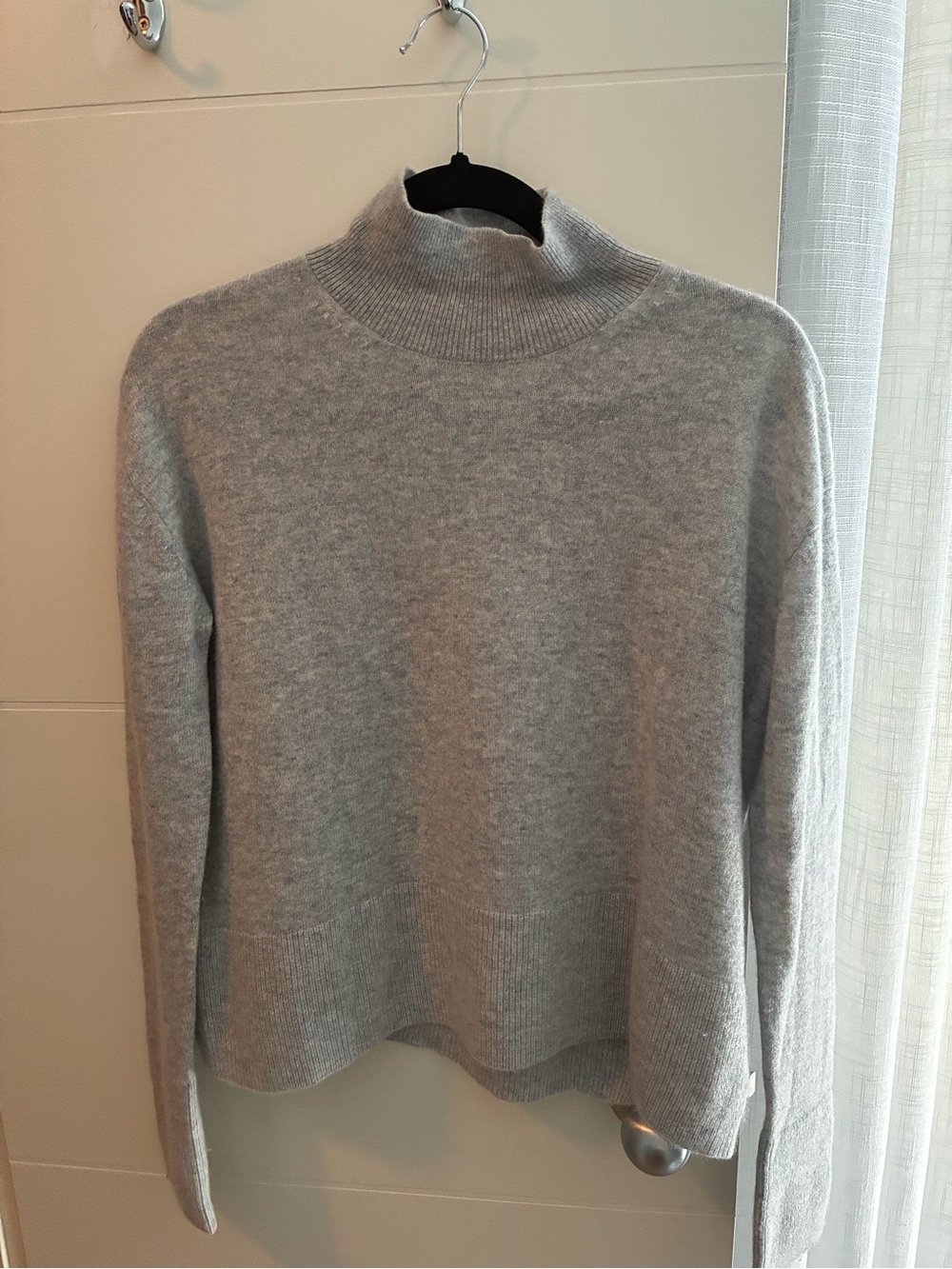 Simons Contemporaine Light Gray Mock Neck Sweater